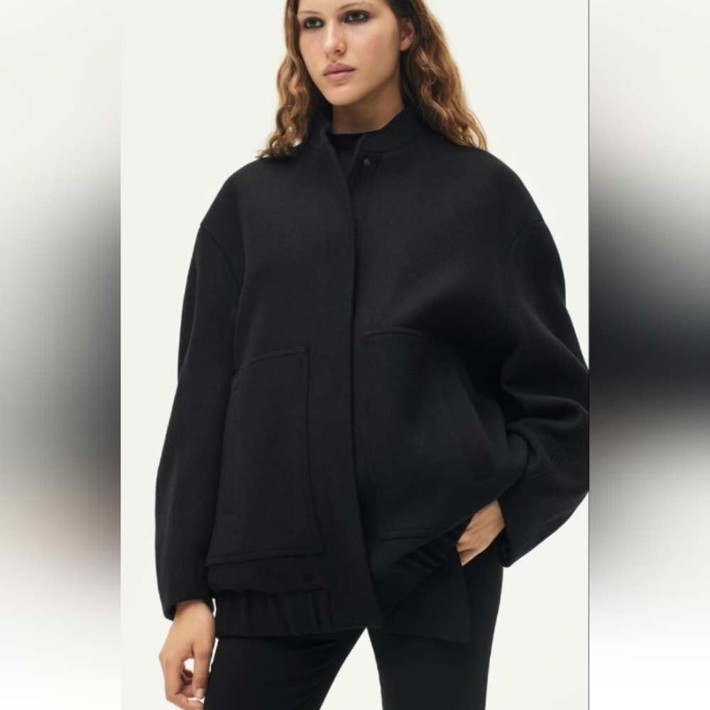Zara ZW Collection Wool Bomber Coat